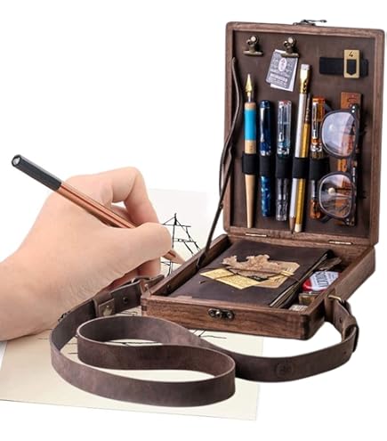 Amazon.co.jp: Jescion レトロな作家用木製メッセンジャー